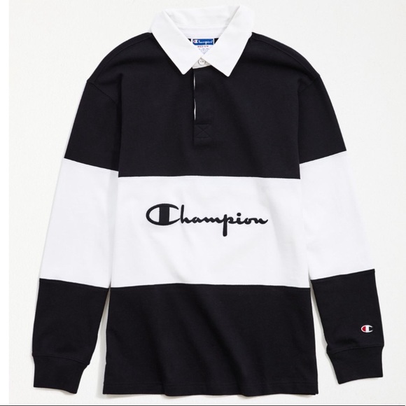 NWT champion x UO black boyfriend rugby shirt - Picture 3 of 3